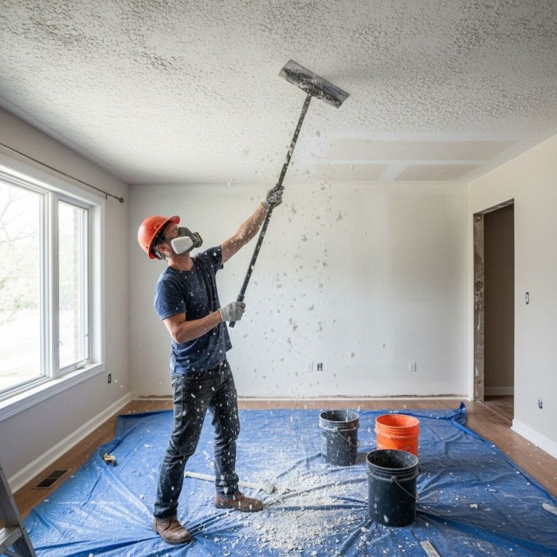 Knockdown Ceiling Removal in Salt Lake City, UT